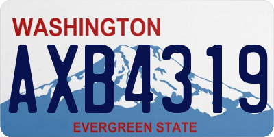 WA license plate AXB4319