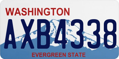 WA license plate AXB4338