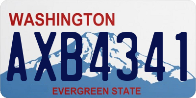WA license plate AXB4341