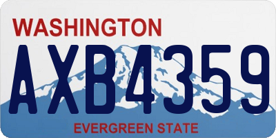 WA license plate AXB4359