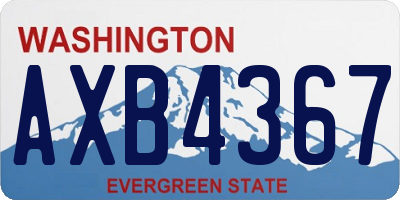 WA license plate AXB4367