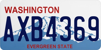 WA license plate AXB4369