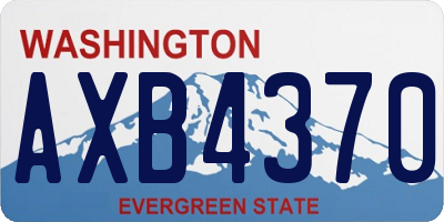 WA license plate AXB4370