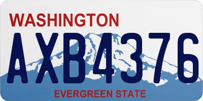 WA license plate AXB4376