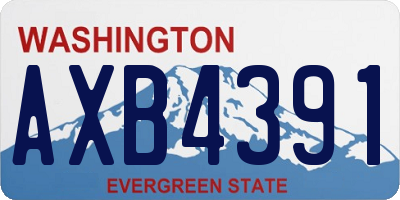 WA license plate AXB4391