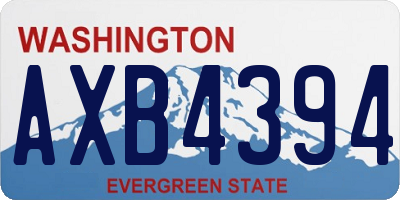 WA license plate AXB4394