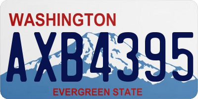WA license plate AXB4395