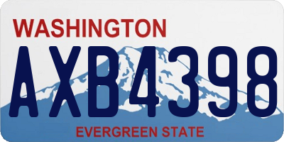 WA license plate AXB4398
