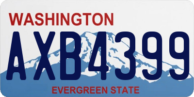 WA license plate AXB4399