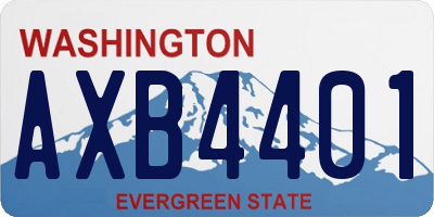 WA license plate AXB4401