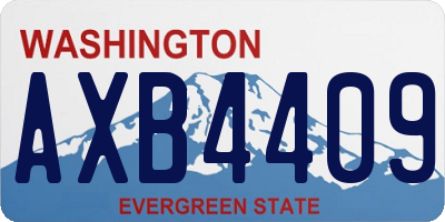 WA license plate AXB4409
