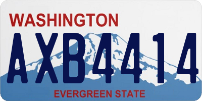 WA license plate AXB4414