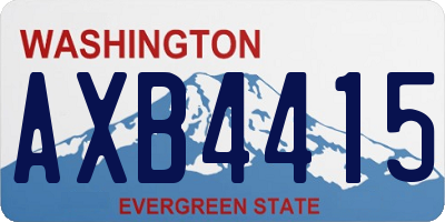 WA license plate AXB4415