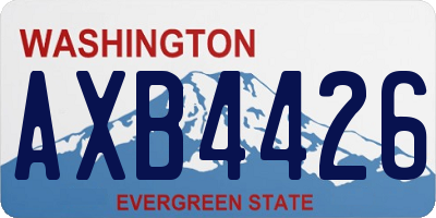 WA license plate AXB4426