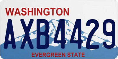 WA license plate AXB4429
