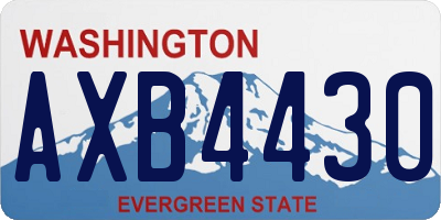 WA license plate AXB4430