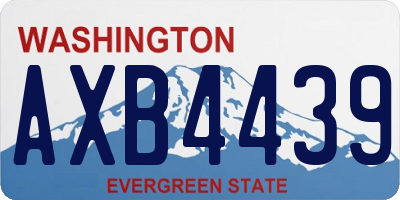 WA license plate AXB4439