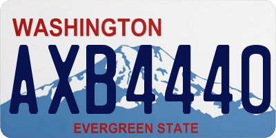 WA license plate AXB4440