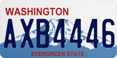 WA license plate AXB4446
