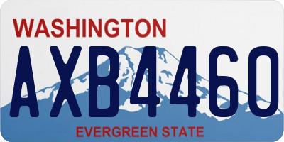 WA license plate AXB4460