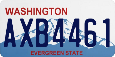 WA license plate AXB4461