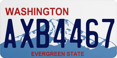 WA license plate AXB4467