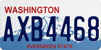 WA license plate AXB4468