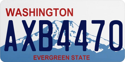 WA license plate AXB4470