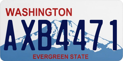 WA license plate AXB4471