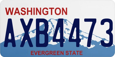 WA license plate AXB4473