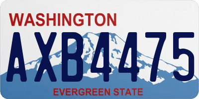 WA license plate AXB4475