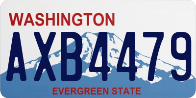 WA license plate AXB4479