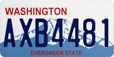 WA license plate AXB4481