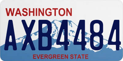 WA license plate AXB4484