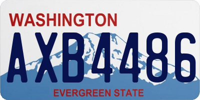 WA license plate AXB4486
