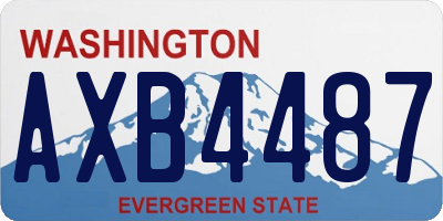 WA license plate AXB4487