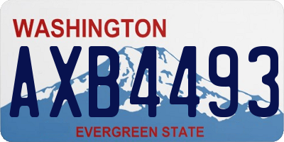 WA license plate AXB4493