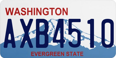WA license plate AXB4510