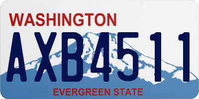 WA license plate AXB4511