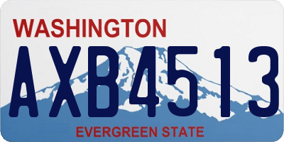 WA license plate AXB4513