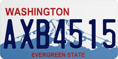 WA license plate AXB4515