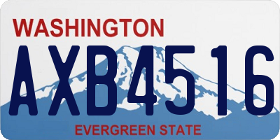 WA license plate AXB4516
