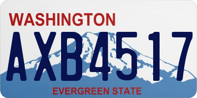 WA license plate AXB4517