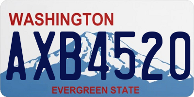 WA license plate AXB4520