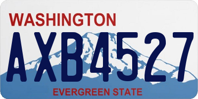 WA license plate AXB4527