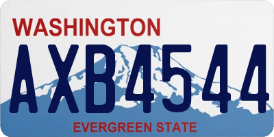 WA license plate AXB4544
