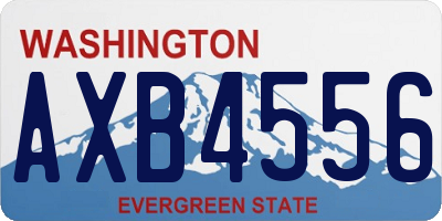 WA license plate AXB4556