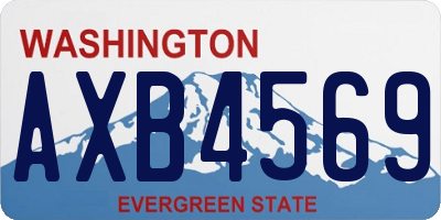 WA license plate AXB4569