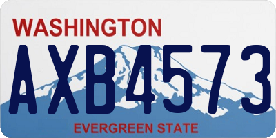 WA license plate AXB4573