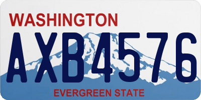 WA license plate AXB4576